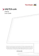 Preview for 1 page of ViewSonic VA2759-smh User Manual