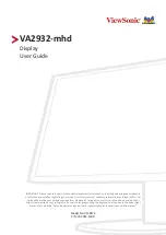Preview for 1 page of ViewSonic VA2932-mhd User Manual