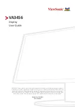 Preview for 1 page of ViewSonic VA3456 User Manual