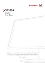 Предварительный просмотр 1 страницы ViewSonic VA3456 User Manual