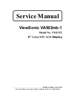 Предварительный просмотр 1 страницы ViewSonic VA502mb-1 Service Manual