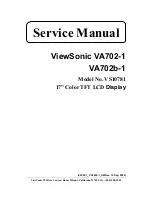 Preview for 1 page of ViewSonic VA702-1 Service Manual