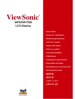Preview for 1 page of ViewSonic VA702 - 17" LCD Monitor User Manual
