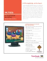 Предварительный просмотр 1 страницы ViewSonic VA702B - 17" LCD Monitor Specifications