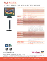 Preview for 2 page of ViewSonic VA702B - 17" LCD Monitor Specifications