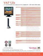 Предварительный просмотр 2 страницы ViewSonic VA712B - 17" LCD Monitor Specification