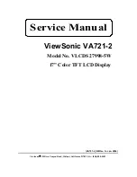 Предварительный просмотр 1 страницы ViewSonic VA721-2 Service Manual