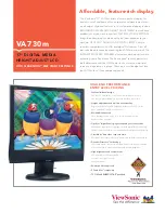 Preview for 1 page of ViewSonic VA730M Specifications