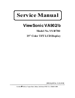 ViewSonic VA902B - 19" LCD Monitor Service Manual preview