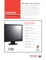 Preview for 1 page of ViewSonic VA903B - 19" LCD Monitor Specifications