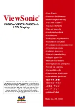 ViewSonic VA903B - 19" LCD Monitor User Manual предпросмотр