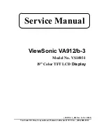 Preview for 1 page of ViewSonic VA912/b-3 Service Manual