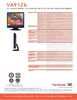 Preview for 2 page of ViewSonic VA912B - 19" LCD Monitor Specifications