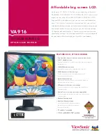 Preview for 1 page of ViewSonic VA916 - 19" LCD Monitor Specification