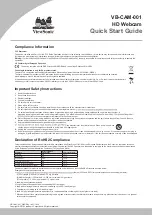 Preview for 2 page of ViewSonic VB-CAM-001 Quick Start Manual