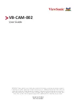 Preview for 1 page of ViewSonic VB-CAM-002 User Manual