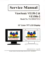 Preview for 1 page of ViewSonic VE150-2 Service Manual