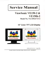 Предварительный просмотр 1 страницы ViewSonic VE150-2 Service Manual