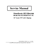 Preview for 1 page of ViewSonic VE150m Service Manual