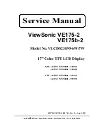 Предварительный просмотр 1 страницы ViewSonic VE175-2 Service Manual