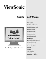 Preview for 1 page of ViewSonic VE175 User Manual