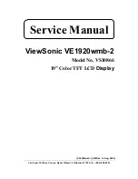 ViewSonic VE1920wmb-1 Service Manual предпросмотр