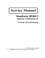 Preview for 1 page of ViewSonic VE500-1 Service Manual