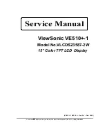 Preview for 1 page of ViewSonic VE510+-1 Service Manual