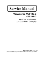 Preview for 1 page of ViewSonic ve510b-3 Service Manual