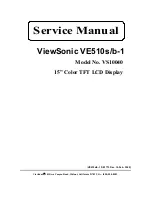 Preview for 1 page of ViewSonic ve510s/b-1 Service Manual