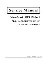 Preview for 1 page of ViewSonic VE710b-1 Service Manual