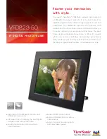 Предварительный просмотр 1 страницы ViewSonic VFD823-50 Specifications