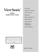 Preview for 1 page of ViewSonic VFD873 User Manual