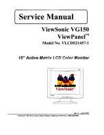 Preview for 1 page of ViewSonic VG150 - 15" LCD Monitor Service Manual