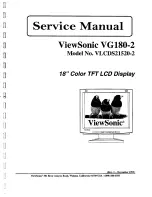 ViewSonic VG180 - 18.1" LCD Monitor Service Manual предпросмотр