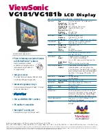 Preview for 2 page of ViewSonic VG181 Specifications