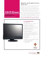 ViewSonic VG1930wm - 19" LCD Monitor Specifications preview