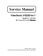 Preview for 1 page of ViewSonic VG2021m-1 Service Manual