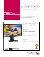 ViewSonic VG2027wm Specifications preview