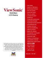 Preview for 1 page of ViewSonic VG2030WM - 20" LCD Monitor (Spanish) Guía Del Usuario