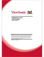 Preview for 1 page of ViewSonic VG2228WM-LED User Manual