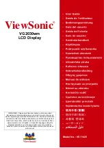 ViewSonic VG2230WM - 22" LCD Monitor User Manual preview