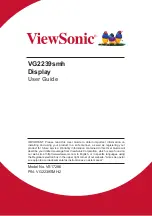 Preview for 1 page of ViewSonic VG2239smh User Manual