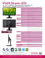 Preview for 2 page of ViewSonic VG2436wm-LED Specifications