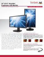 Предварительный просмотр 1 страницы ViewSonic VG2439m-LED Specifications