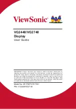 Preview for 1 page of ViewSonic VG2448 User Manual