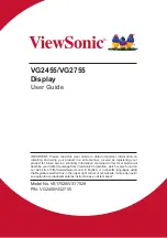 ViewSonic VG2455 User Manual preview