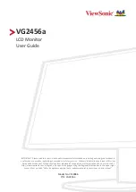 Предварительный просмотр 1 страницы ViewSonic VG2456a User Manual