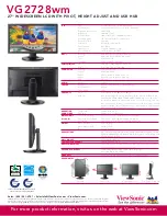 Preview for 2 page of ViewSonic VG2728wm Specifications