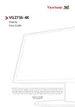 Предварительный просмотр 1 страницы ViewSonic VG2756-4K User Manual